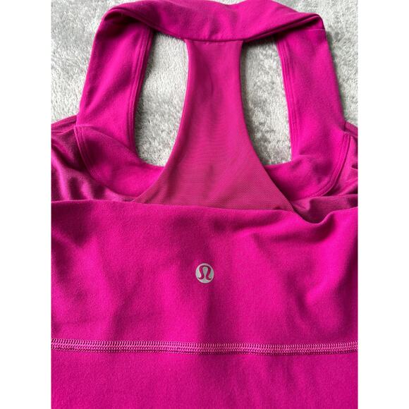 Lululemon Racerback Tank Top Womens 10 Pink Workout Stretchy Yoga Lounge Running - Picture 9 of 16